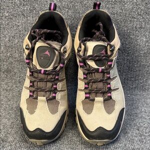 Pacific Mountain Boulder Waterproof Beige, Gray and Pink Hiking Boots Size 8